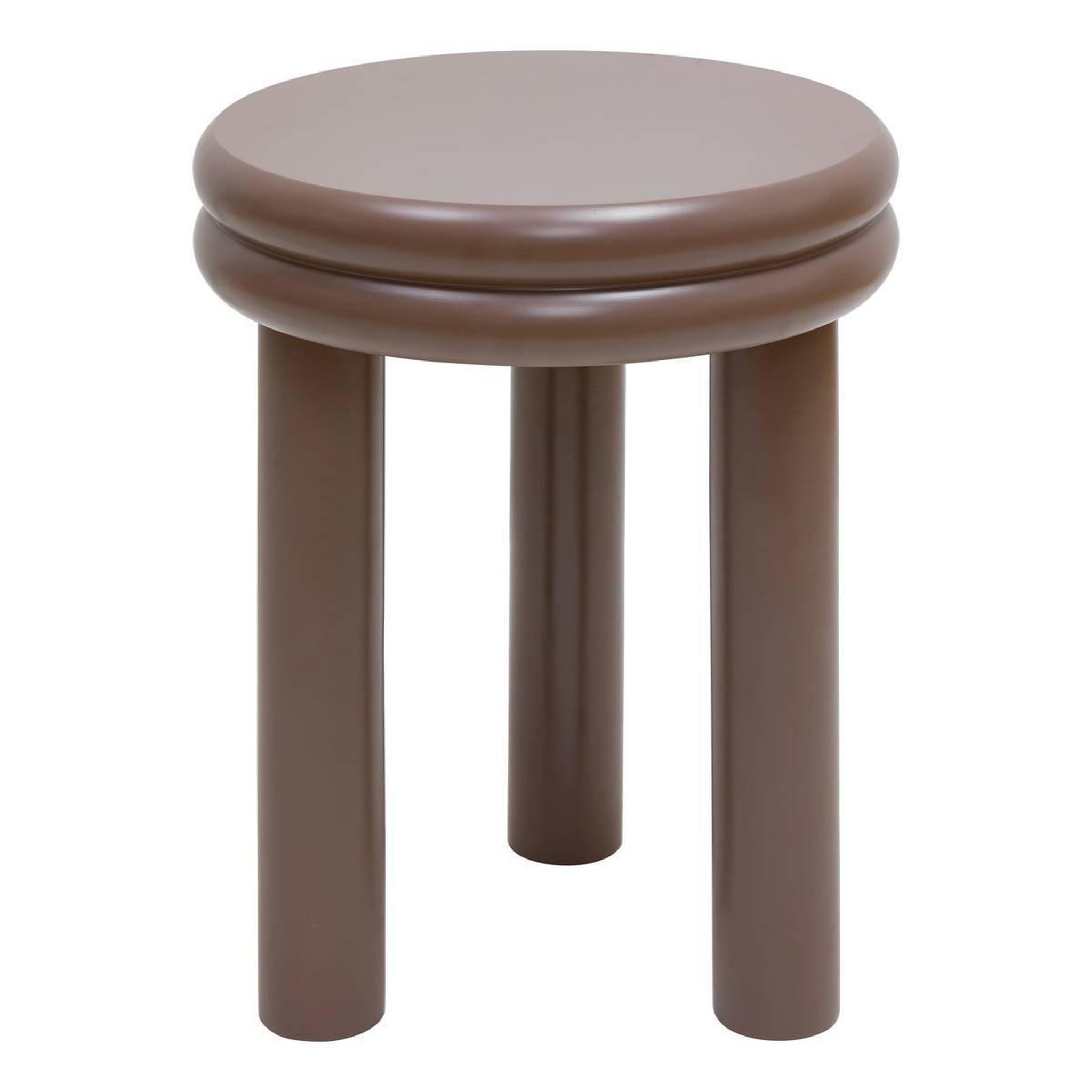 ATMOSPHERA Table d'appoint ronde  plump  40cm chocolat