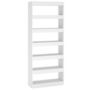 Voir la diapositive 2 : VIDAXL Bibliotheque/Separateur de piece blanc bois d'ingenierie