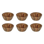 Paris Prix Lot de 6 Coupelles  Acacia  16cm Marron