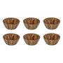 Voir la diapositive 1 : Paris Prix Lot de 6 Coupelles  Acacia  16cm Marron