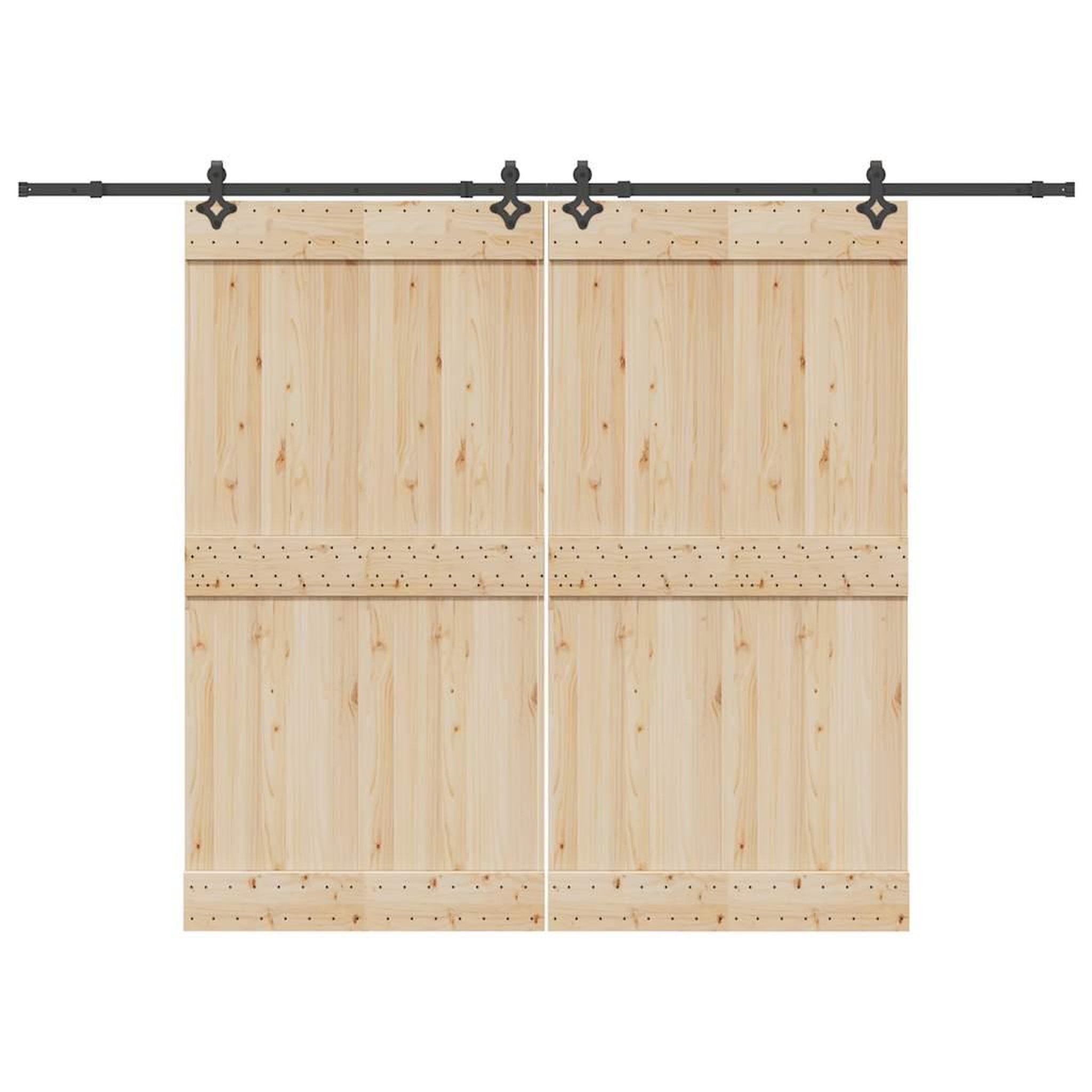 VIDAXL Kit de quincaillerie de porte coulissante 305 cm acier noir