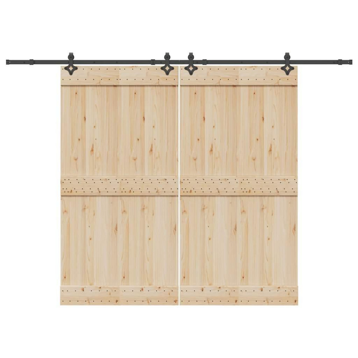 VIDAXL Kit de quincaillerie de porte coulissante 305 cm acier noir