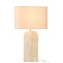 Voir la diapositive 2 : Paris Prix Lampe à Poser en Pierre  Travertin  71cm Beige