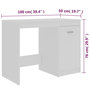 Voir la diapositive 6 : VIDAXL Bureau Blanc 100x50x76 cm Bois d'ingenierie