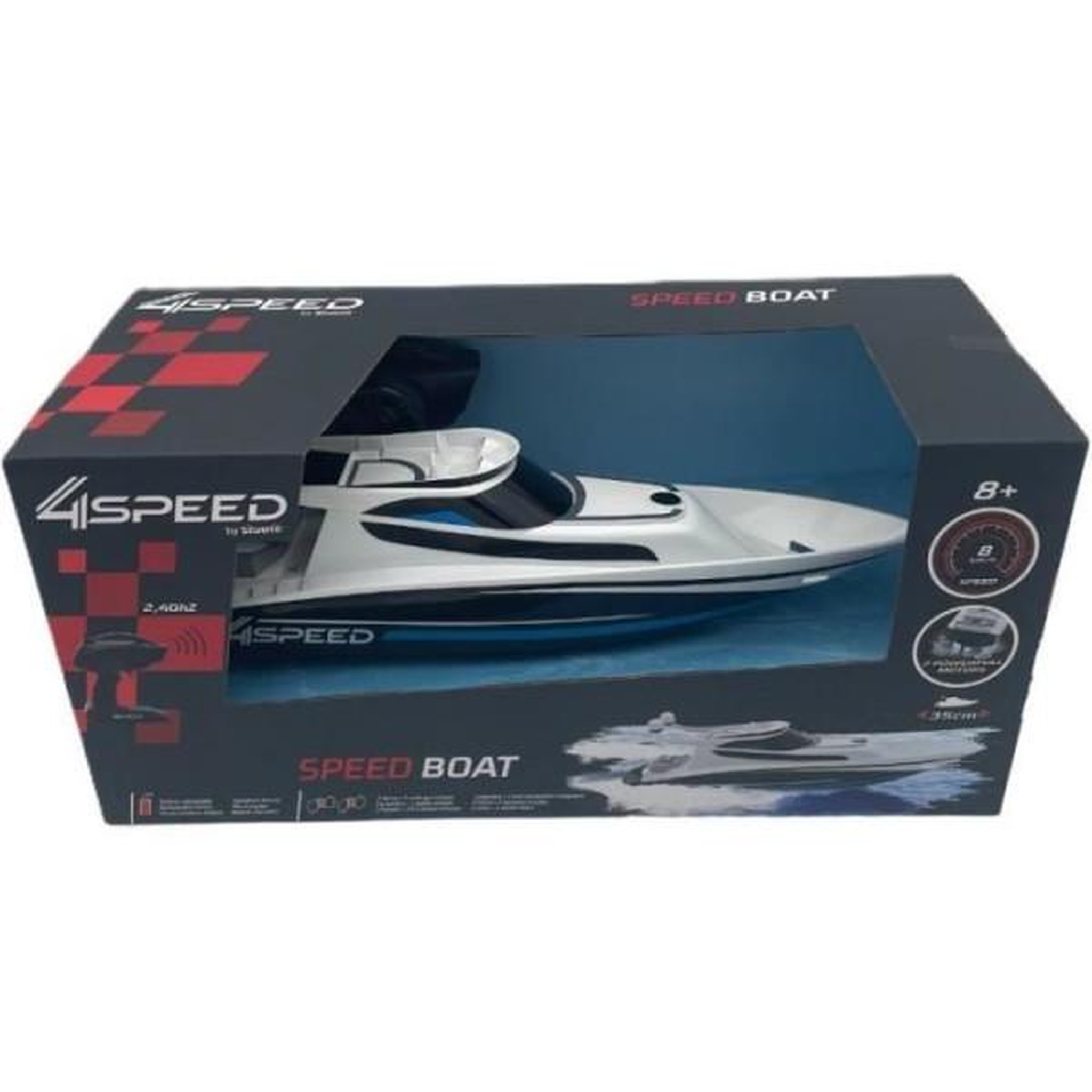 Voir la diapositive 4 : SILVERLIT Bateau Télécommandé - SILVERLIT - 4SPEED - Speed Boat - 8 km/h - 34 cm - blanc et noir - des 8 ans