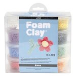 CREATIV COMPANY Set 8 pâtes à modeler large Foam Clay 20 g