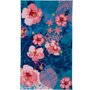 ACTUEL Drap de plage en coton 350 gr/m2 imprimés hibiscus TROPICOOL
