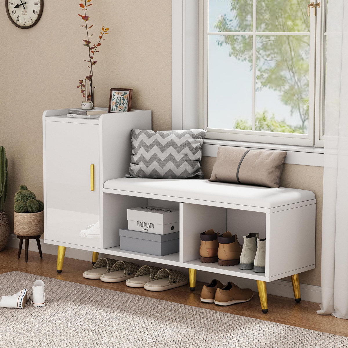 MERAX Meuble à chaussures 7 paires