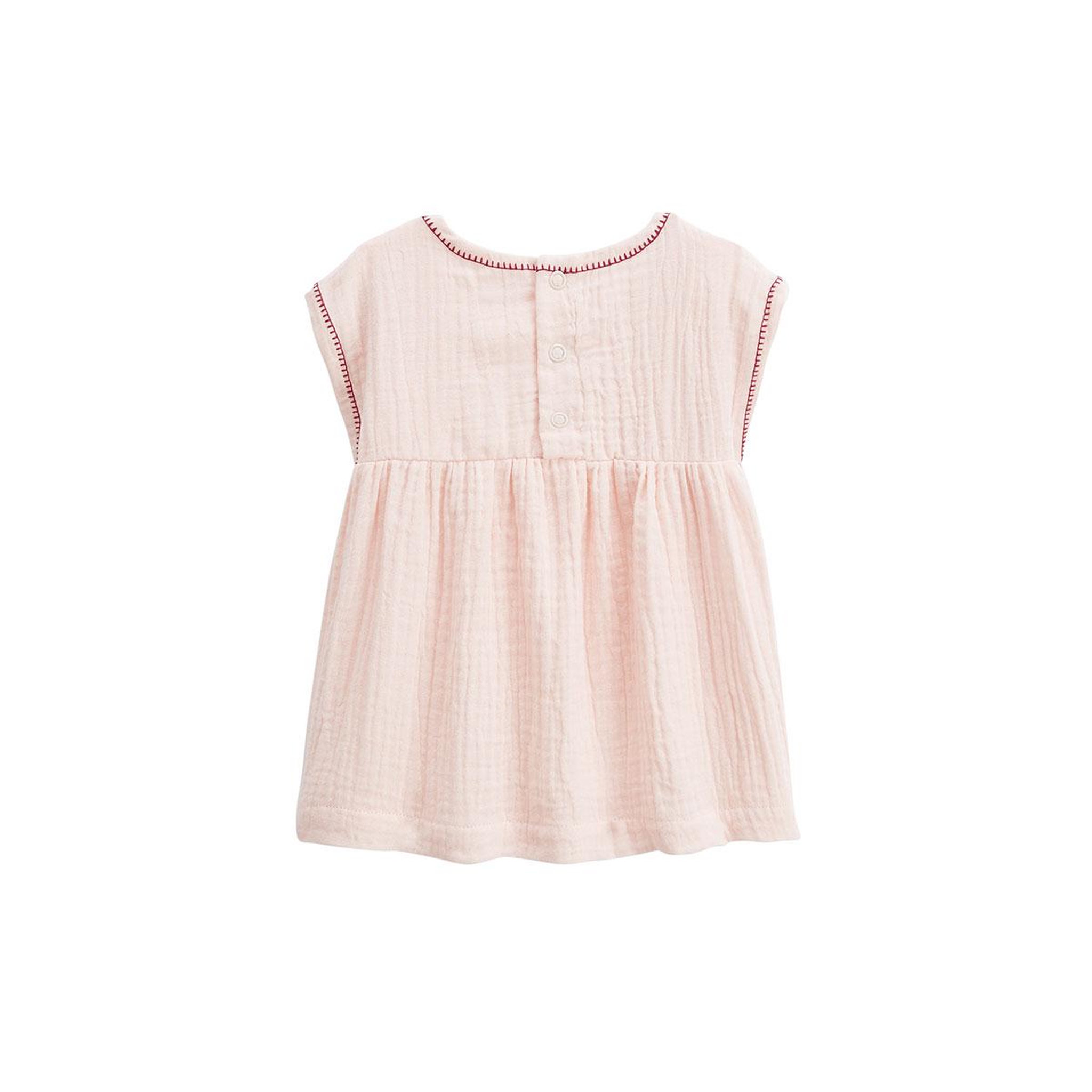 Voir la diapositive 2 : Petit Béguin Blouse enfant en gaze de coton arizona