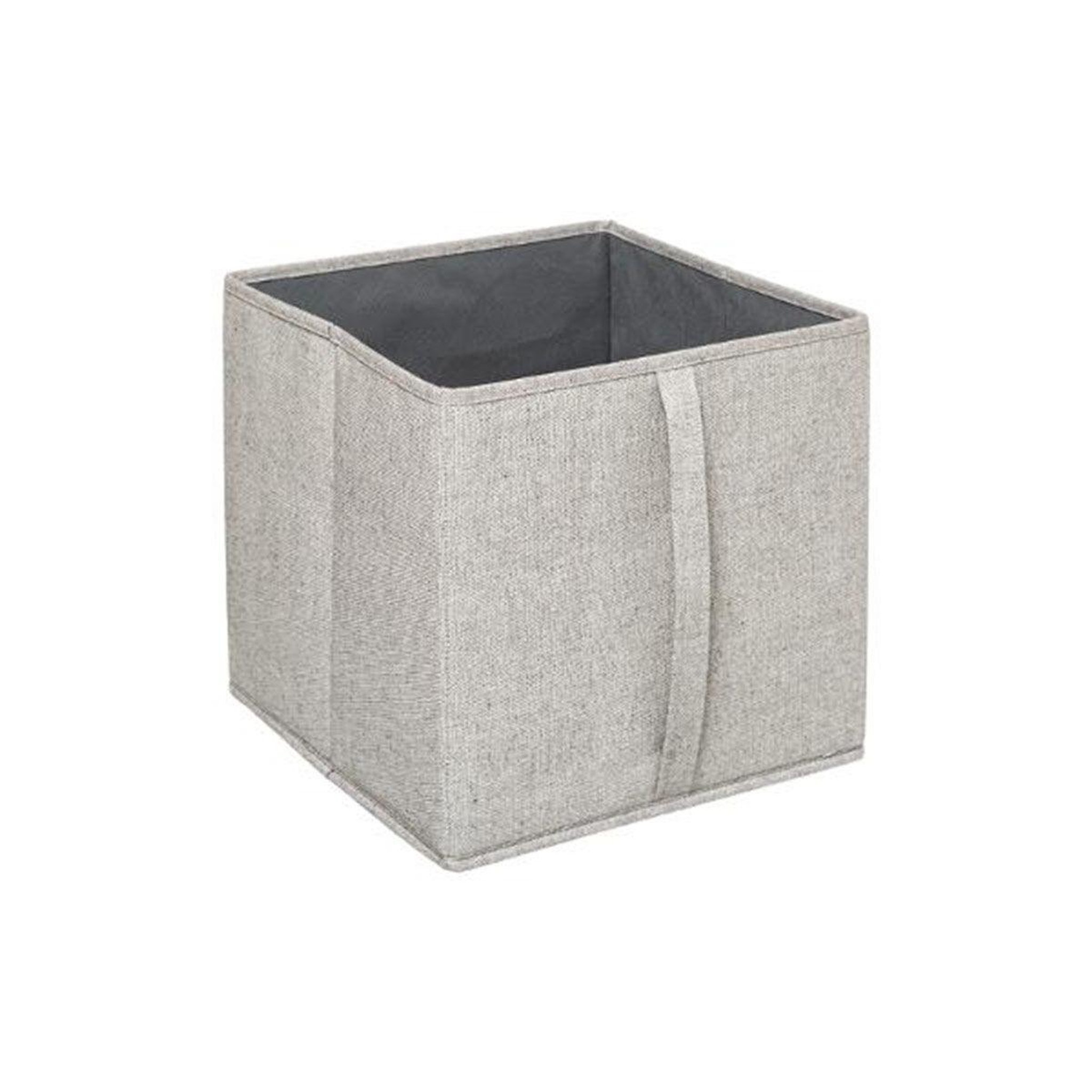Voir la diapositive 2 : FIVE Boîte de rangement déco  couvercle  31x31cm beige