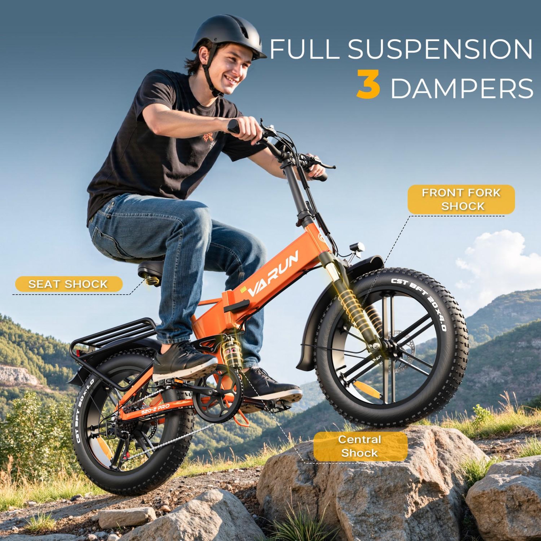 Voir la diapositive 3 : VARUN Vélo électrique pliable varun s20-2 pro