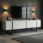 Voir la diapositive 2 : Habitat et Jardin Meuble TV en bois  Onera  - 180 x 30 x 45 cm - WhiteBlack