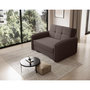 Voir la diapositive 6 : BEST MOBILIER Michelle - fauteuil convertible avec coffre en velours