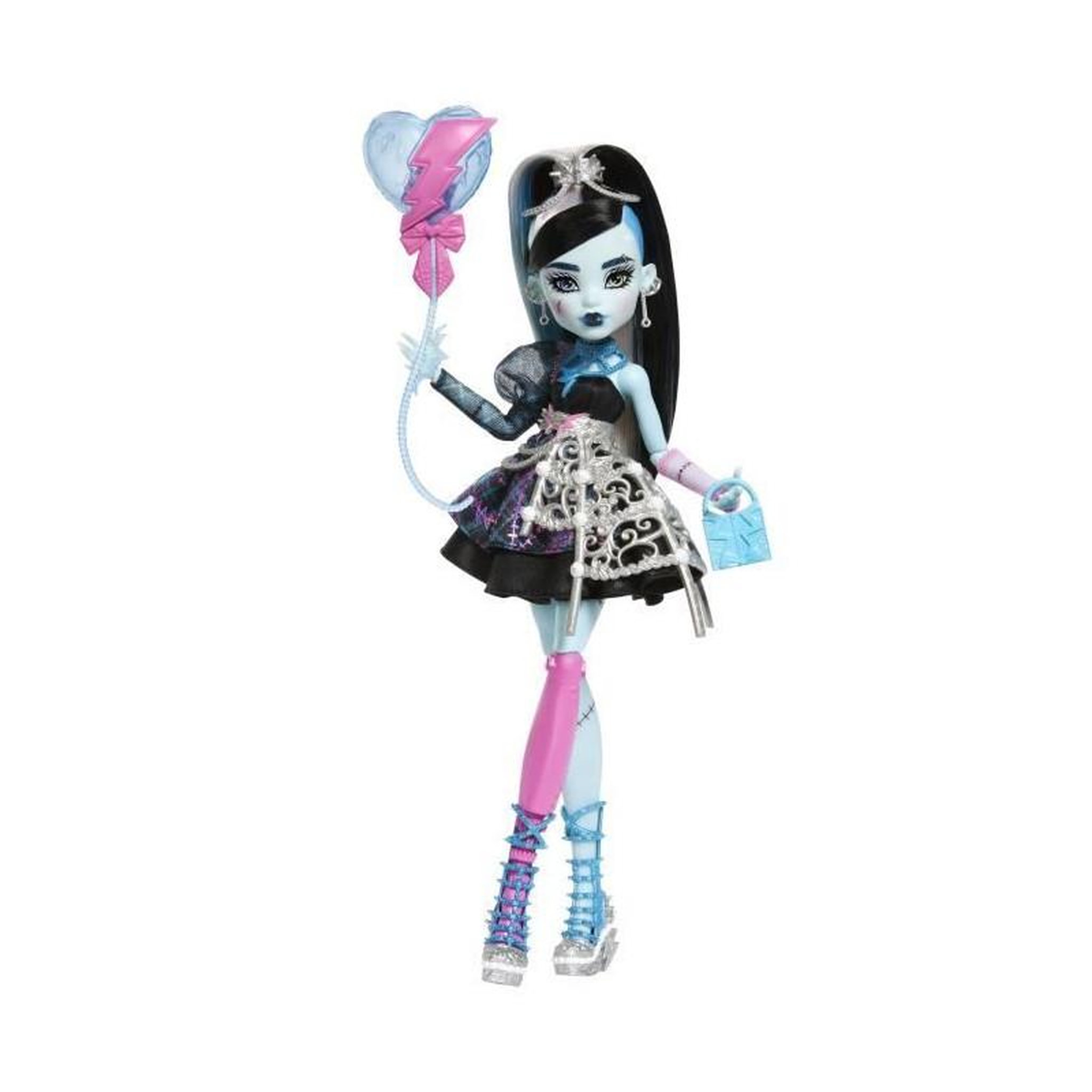 Voir la diapositive 3 : MATTEL Poupée Mattel Frankie Stein noire articulée