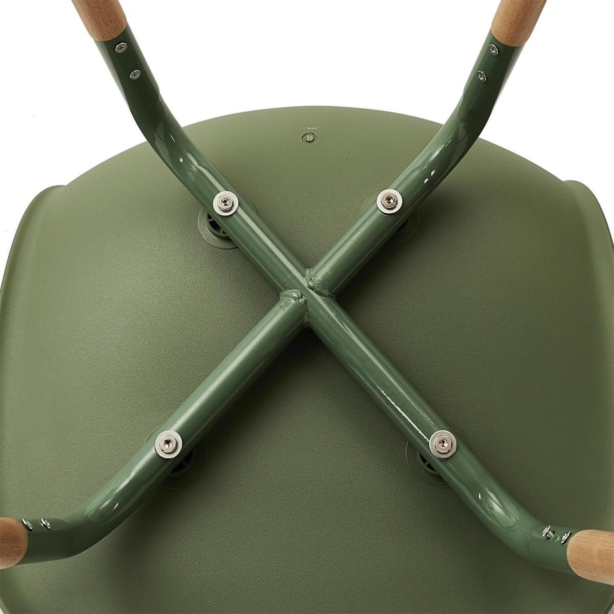 Voir la diapositive 6 : The Home Deco Factory Lot de 4 chaises scandinaves  phénix  81cm vert