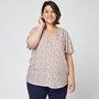 Voir la diapositive 1 : IN EXTENSO Blouse manches papillon imprimé nature femme