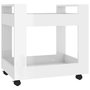 Voir la diapositive 2 : VIDAXL Chariot de bureau Blanc brillant 60x45x60 cm Bois d'ingenierie