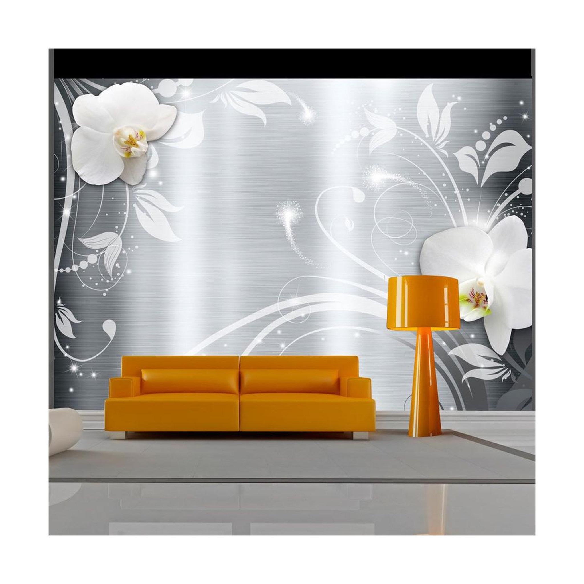 Voir la diapositive 1 : Paris Prix Papier peint  orchids on steel