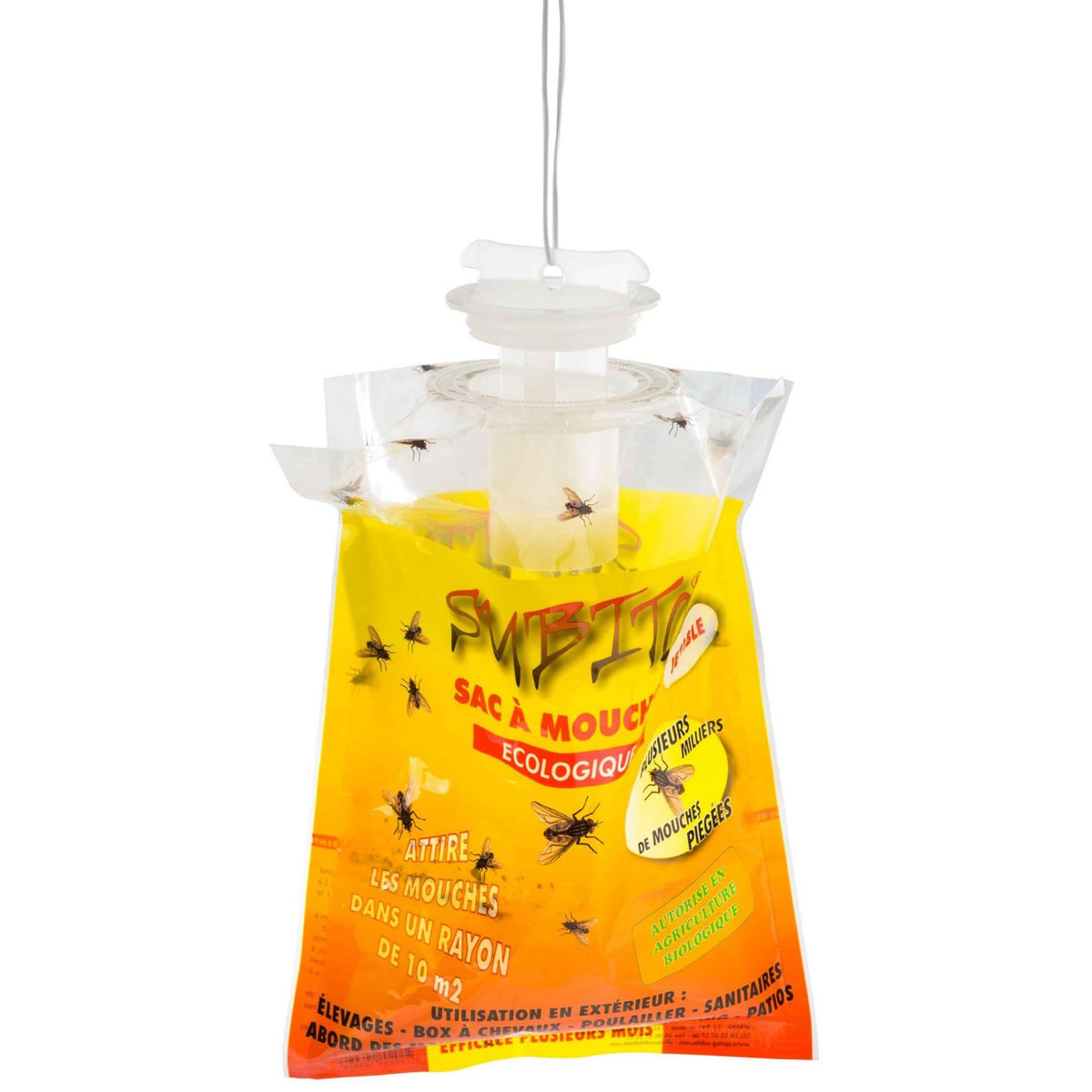 Subito Piège à mouches jetable 3L à suspendre