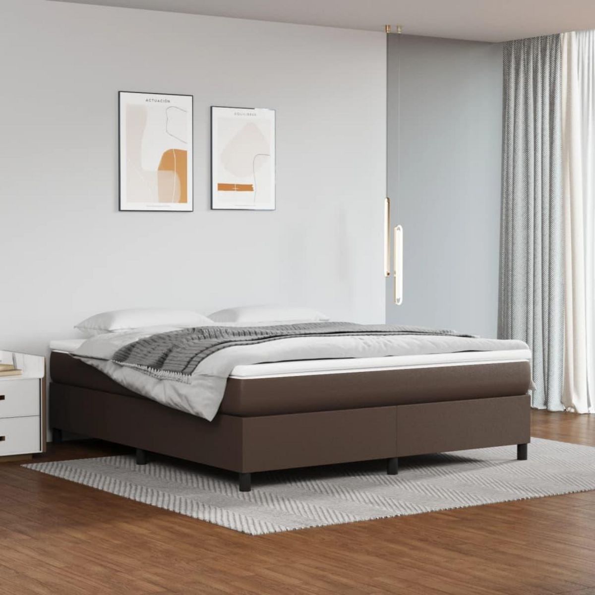 VIDAXL Cadre de lit sans matelas marron 160x200 cm similicuir