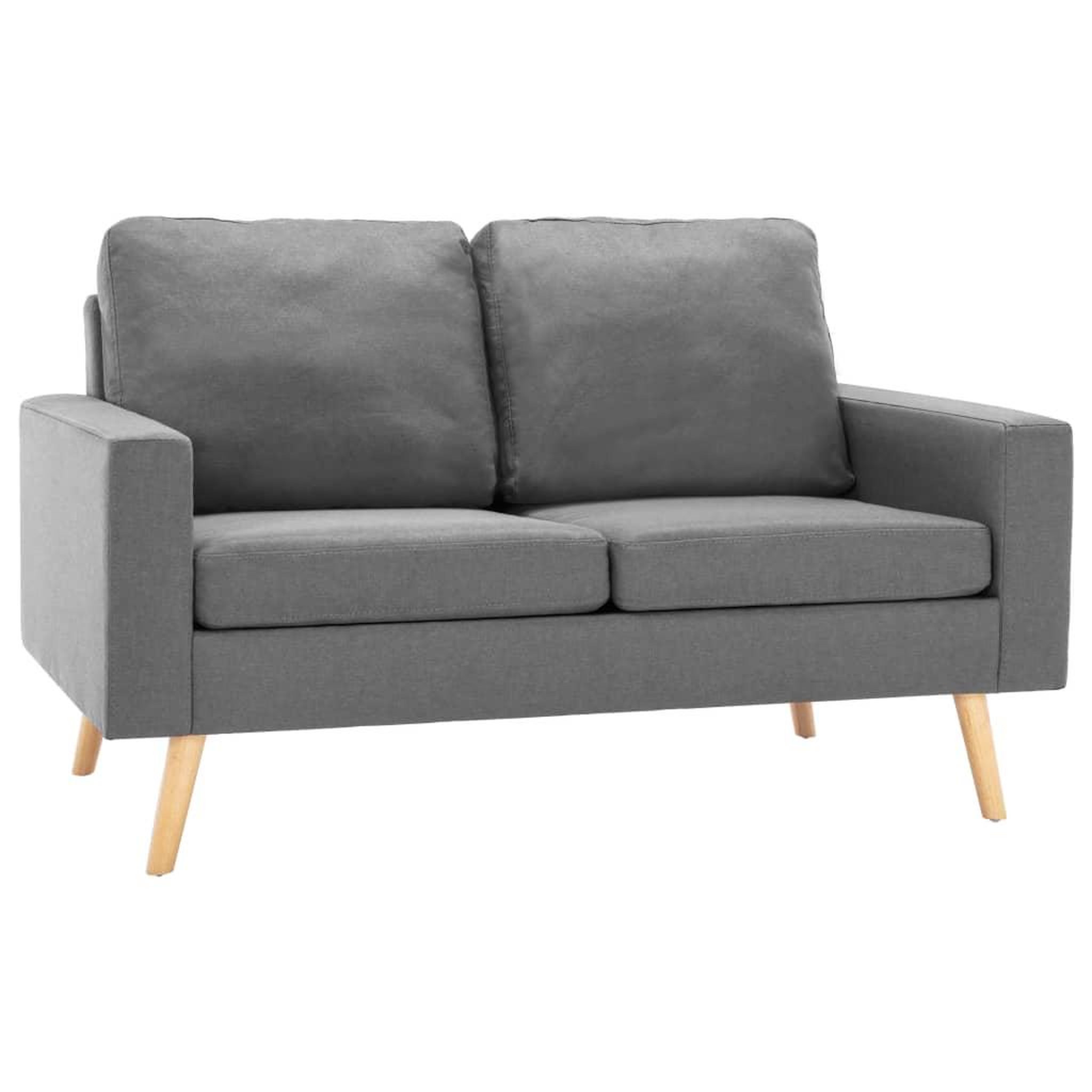 Voir la diapositive 2 : VIDAXL Ensemble de canapes 2 pcs Tissu Gris clair