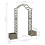 Voir la diapositive 5 : VIDAXL Pergola de jardin avec jardiniere Gris Bois pin massif