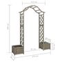 Voir la diapositive 5 : VIDAXL Pergola de jardin avec jardiniere Gris Bois pin massif
