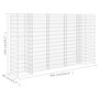 Voir la diapositive 6 : VIDAXL Jardiniere a gabion en H Fil d'acier 260x40x150 cm
