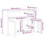 Voir la diapositive 6 : VIDAXL Buffet 80x30x60 cm bois de teck massif