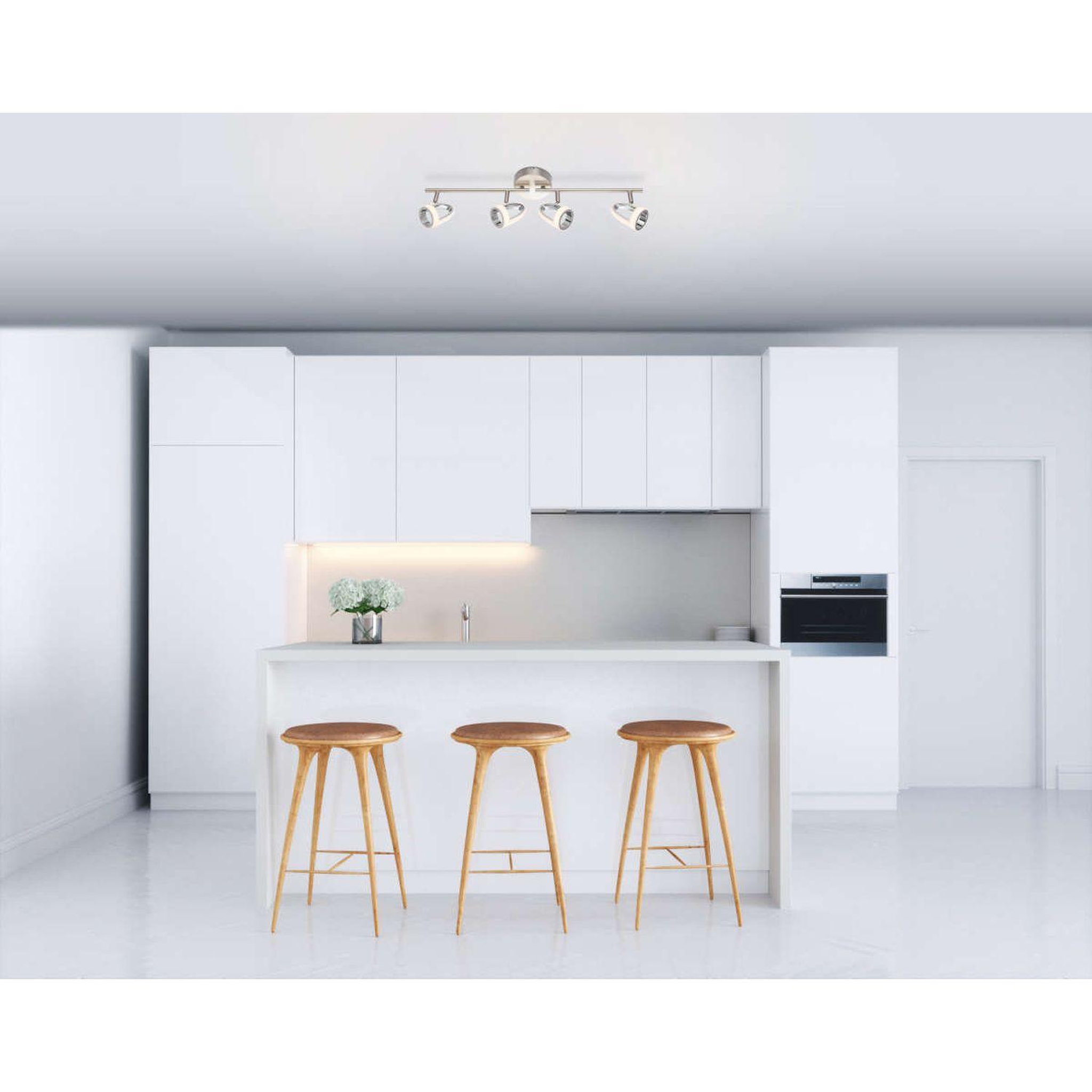 Voir la diapositive 2 : GLOBO Plafonnier led design rodrik - argent mat