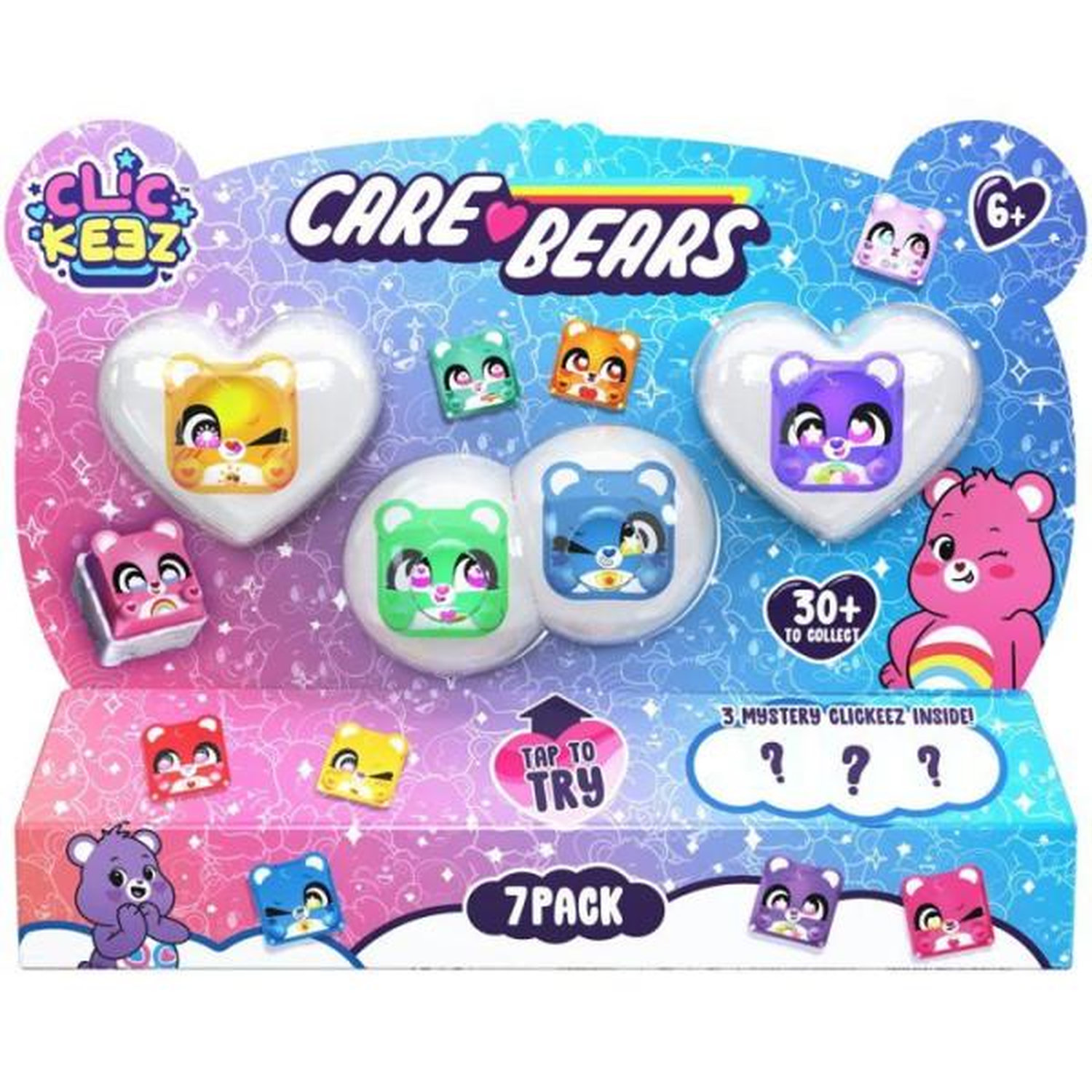 Clickeez Care Bears 7 Pack jouet collection GOLIATH licence Bisounours - vue 2