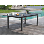 DCB GARDEN Table de jardin - 10/12 places - Aluminium - Gris - MIAMI