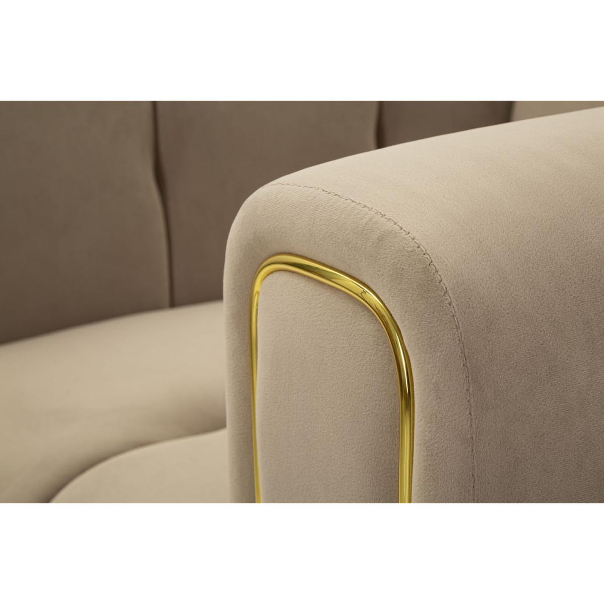 Voir la diapositive 6 : Paris Prix Fauteuil en Velours Matelassé  Alma  97cm Gris