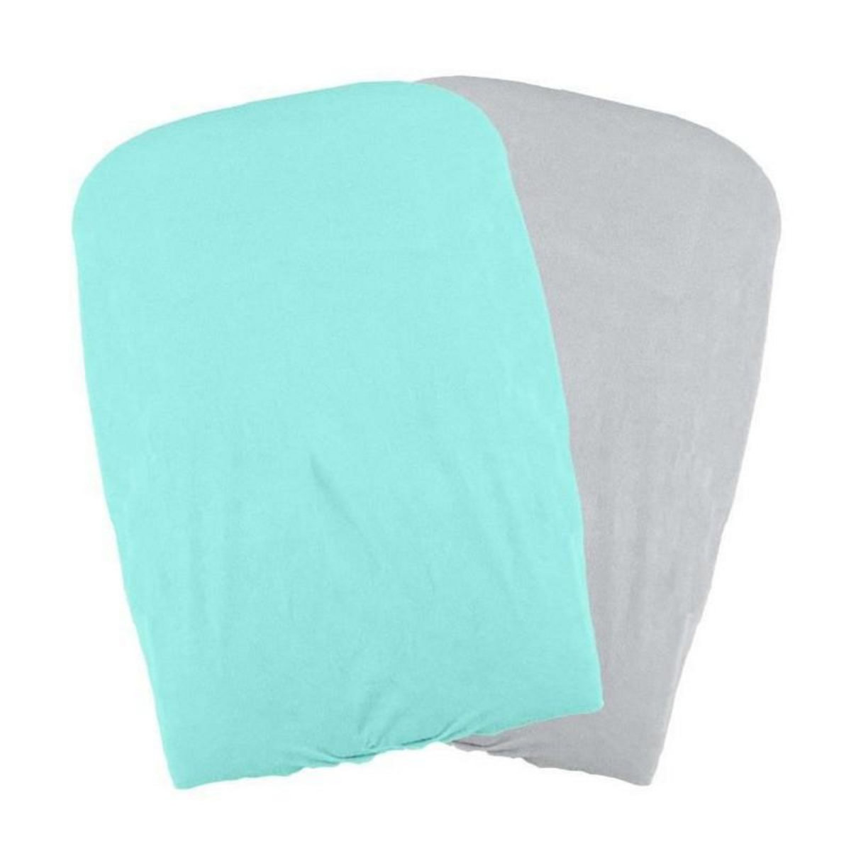 DOMIVA DOMIVA Lot 2 Housses matelas a langer - Aqua/Perle