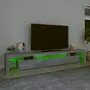 VIDAXL Meuble TV avec lumieres LED Sonoma gris 260x36,5x40 cm
