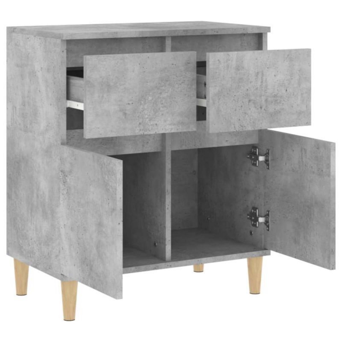 VIDAXL Buffet Gris béton 60x35x70 cm Bois d ingénierie