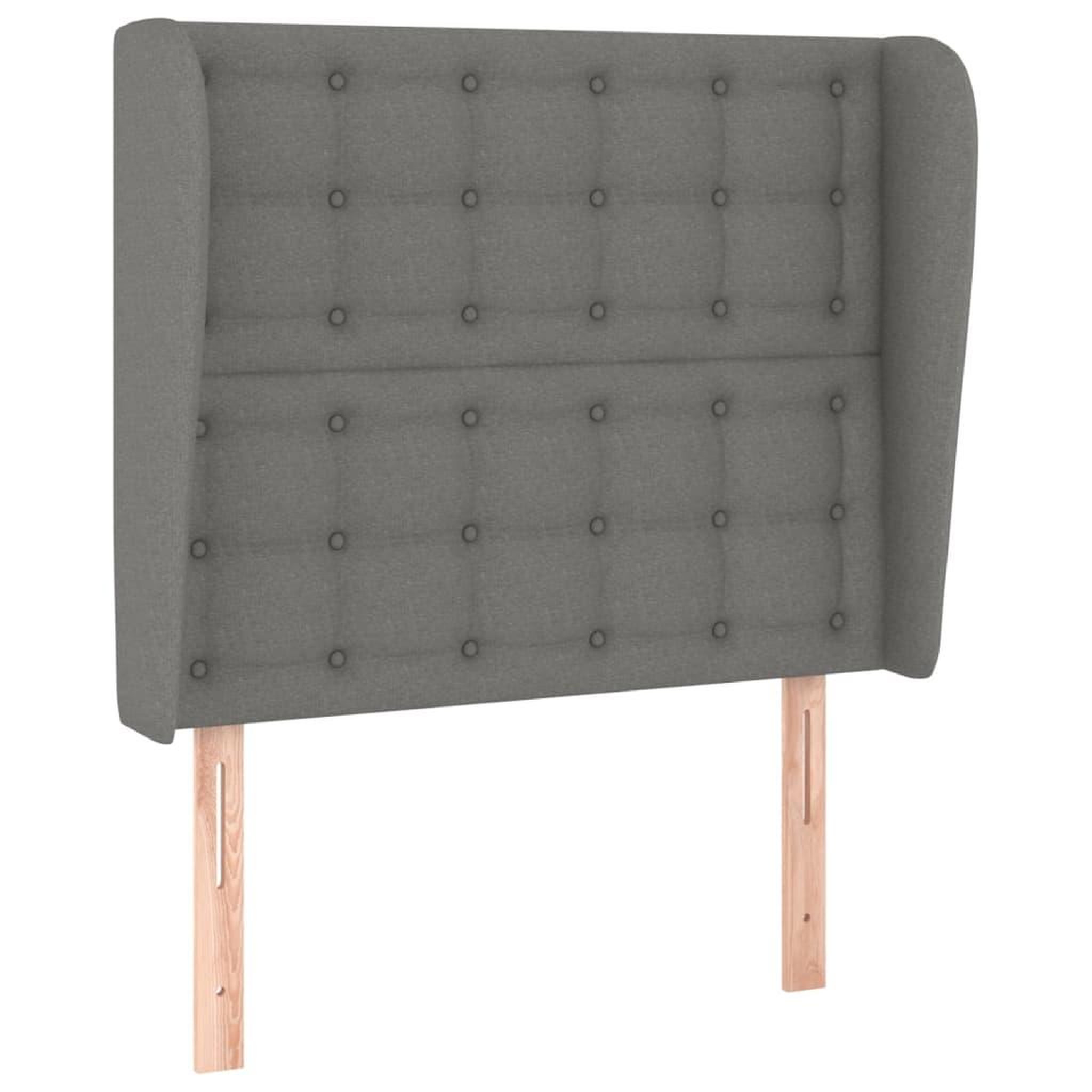 Voir la diapositive 2 : VIDAXL Tete de lit avec oreilles Gris fonce 83x23x118/128 cm Tissu