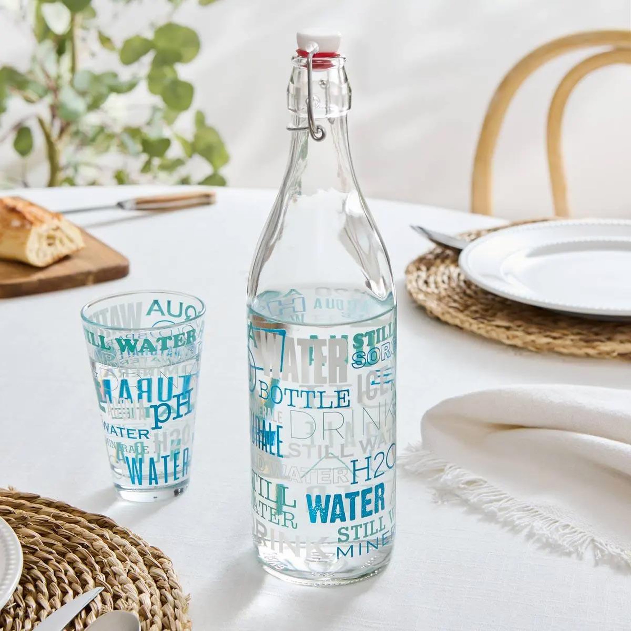 Voir la diapositive 3 : SECRET DE GOURMET Bouteille limonade  aqua  1l bleu