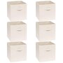 Voir la diapositive 1 : FIVE Lot 6 boîtes de rangement TIDY BOX - L. 31 x l. 31 x H. 31 cm - Beige