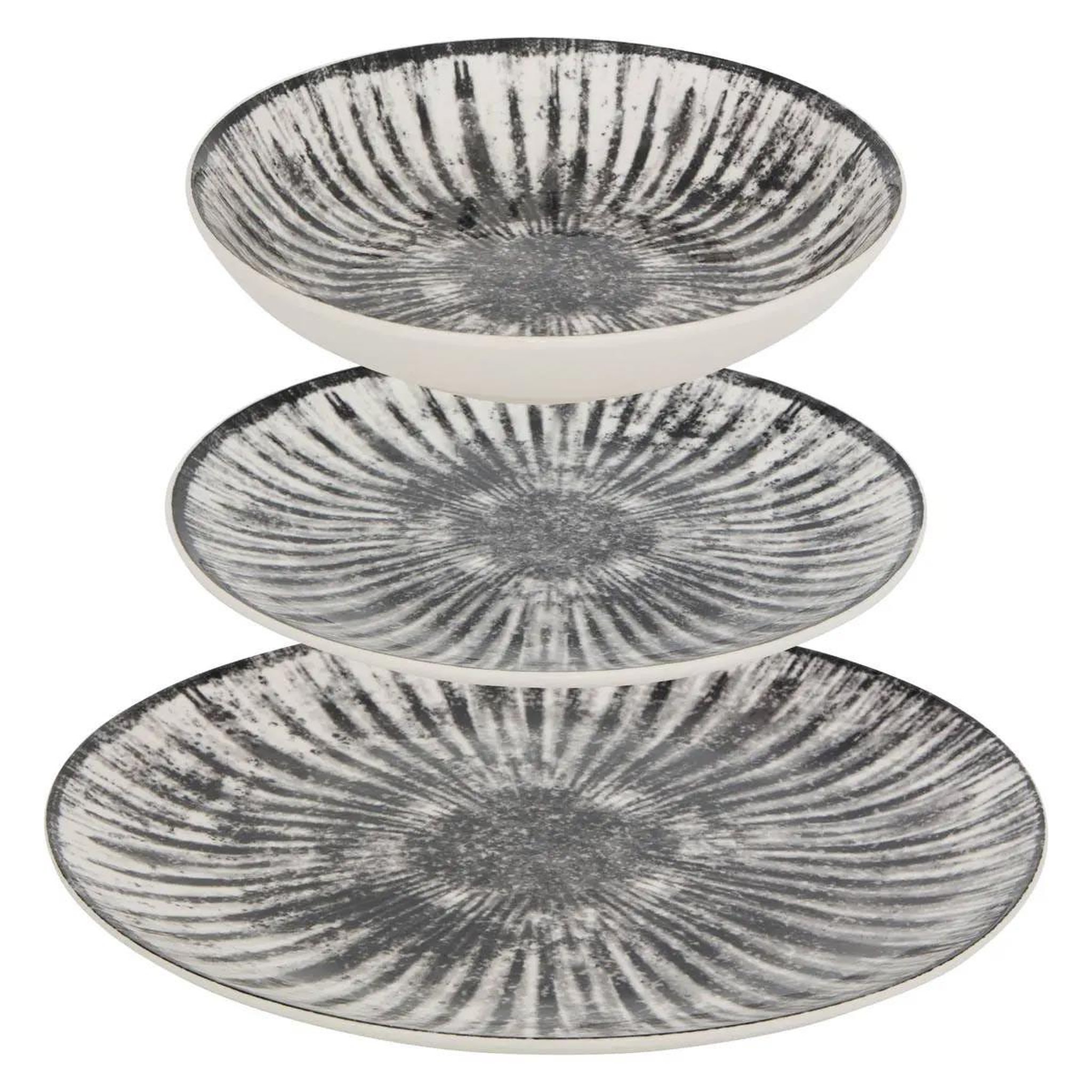 SECRET DE GOURMET Service de table 12 pièces  lucie  26cm gris
