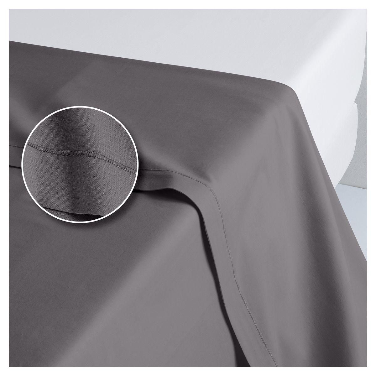 ACTUEL Drap plat uni en coton 57 fils - collection permanente