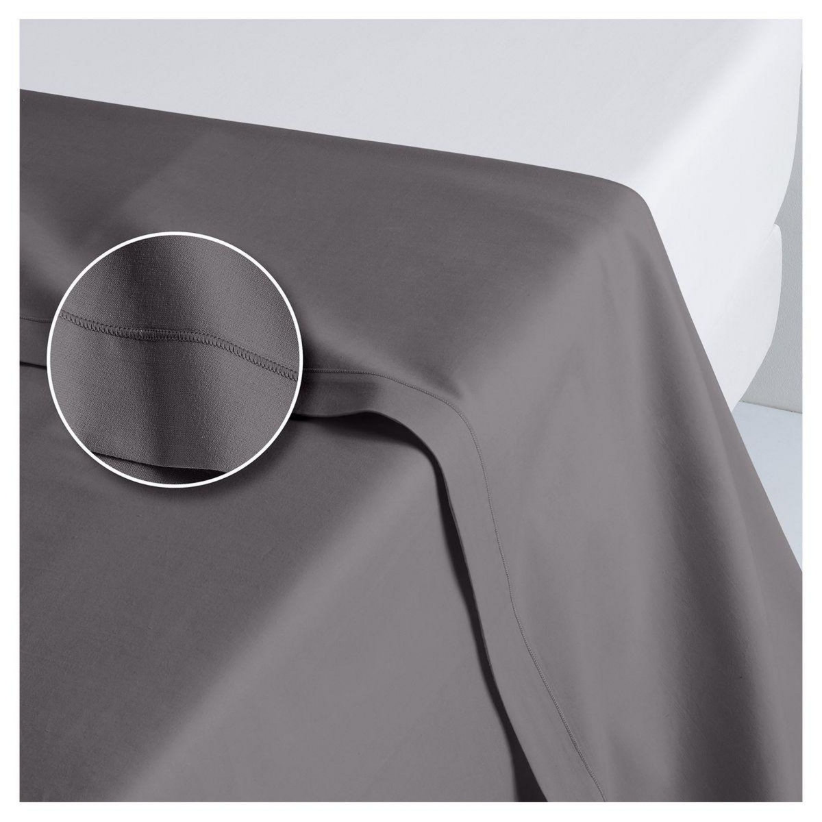 ACTUEL Drap plat uni en coton 57 fils - collection permanente