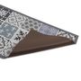 Voir la diapositive 3 : ID MARKET Tapis en vinyle effet carreaux de ciment noir et blanc 66 x 160 cm