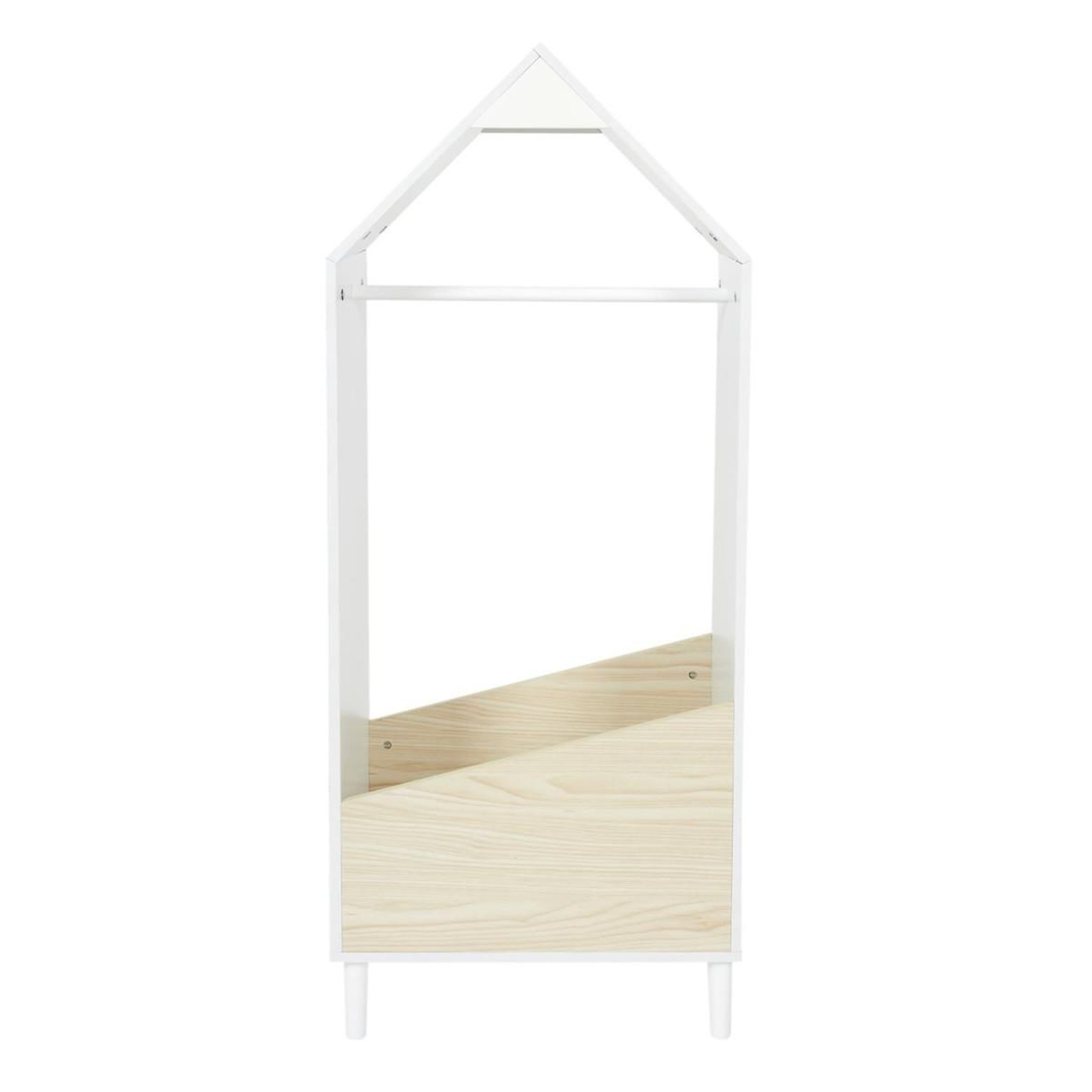Voir la diapositive 2 : HOME DECO KIDS Penderie enfant  maya  116cm blanc & beige