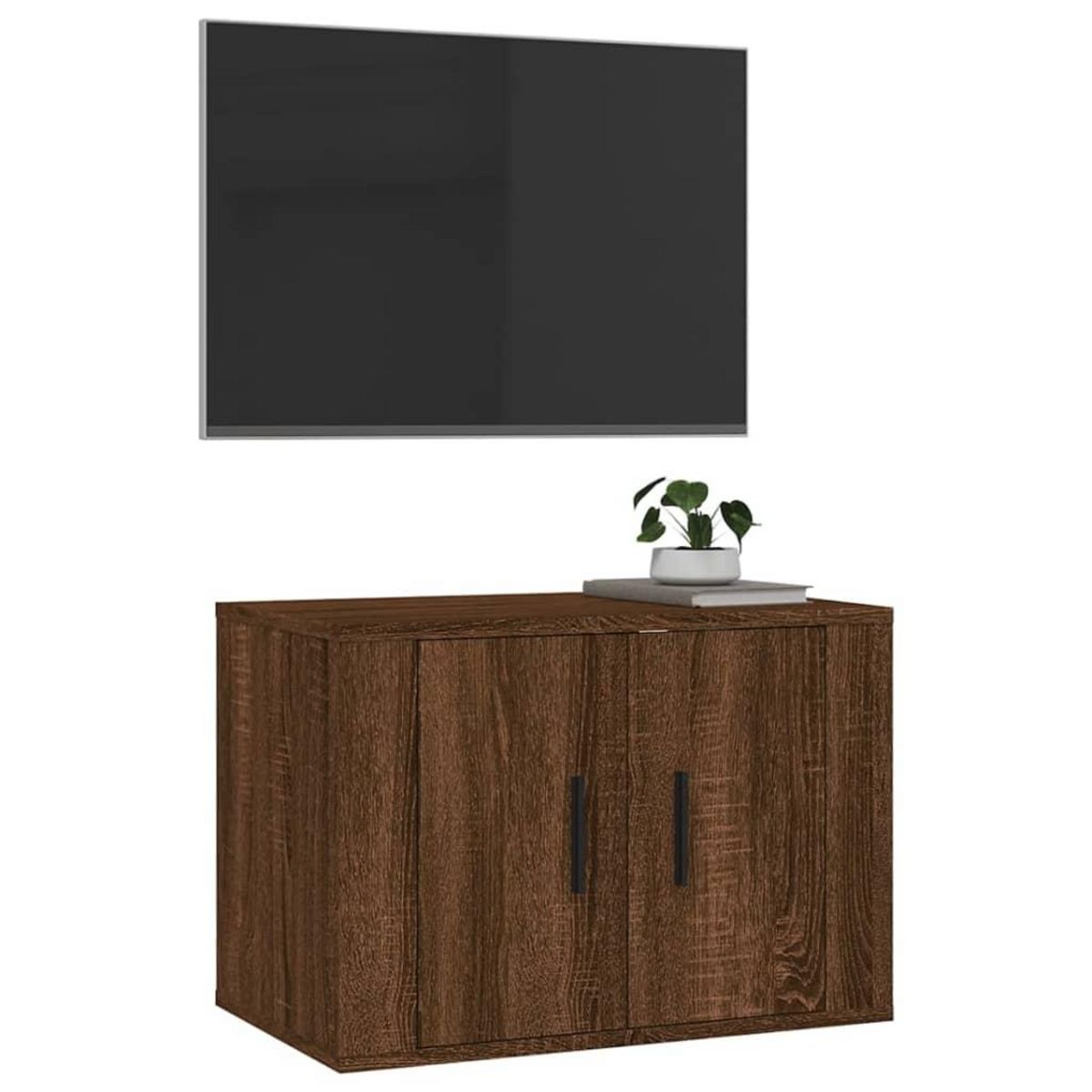VIDAXL Meuble TV mural Chene marron 57x34,5x40 cm