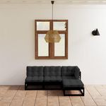 VIDAXL Salon de jardin 4 pcs avec coussins Bois de pin massif