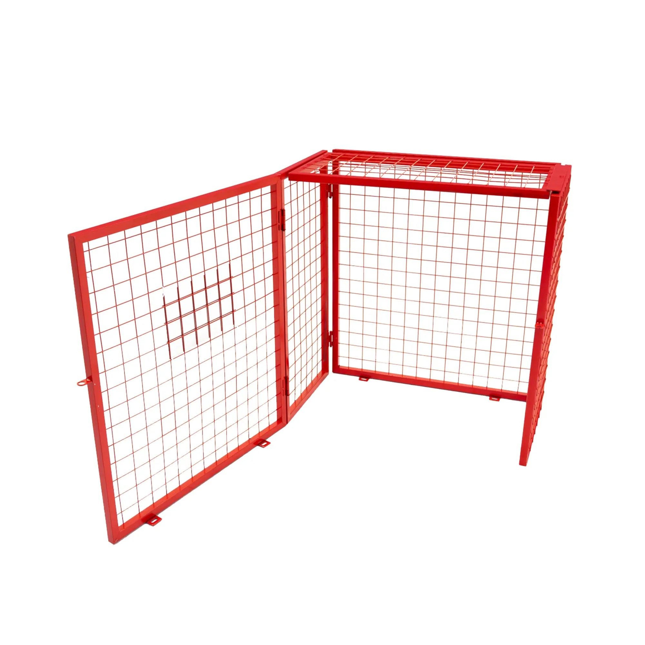 Voir la diapositive 4 : MONSTERSHOP Cage de rangement pour 2 bouteilles de gaz - rouge
