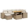 Voir la diapositive 2 : VIDAXL Salon de jardin avec coussins 7 pcs beige resine tressee