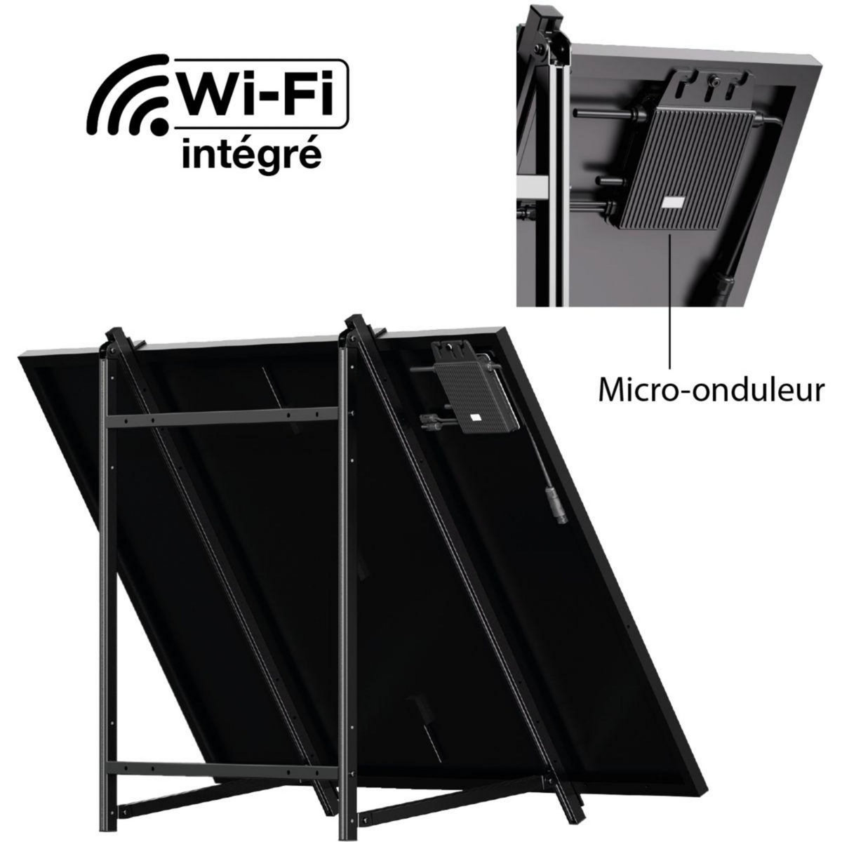 LOGICOM ENERGY Panneau solaire Kit 410w+Micro-Onduleur 400w+support