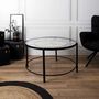 Voir la diapositive 6 : Paris Prix Table Basse Design  Horloge  90cm Noir